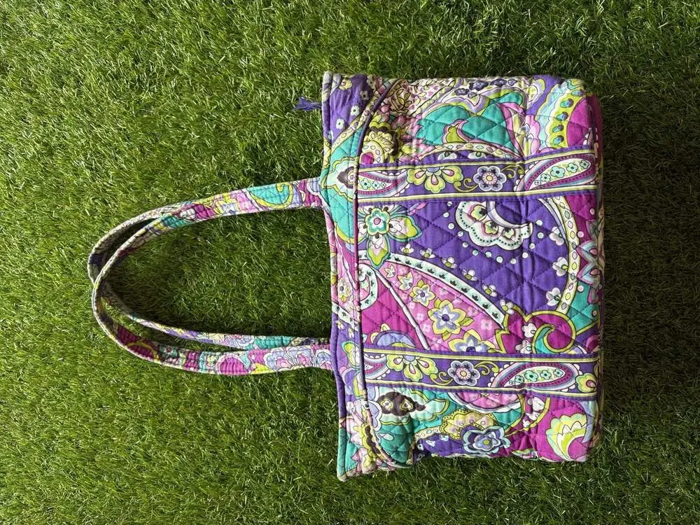 Vera Bradley Quilted Paisley Pattern Tote Bag